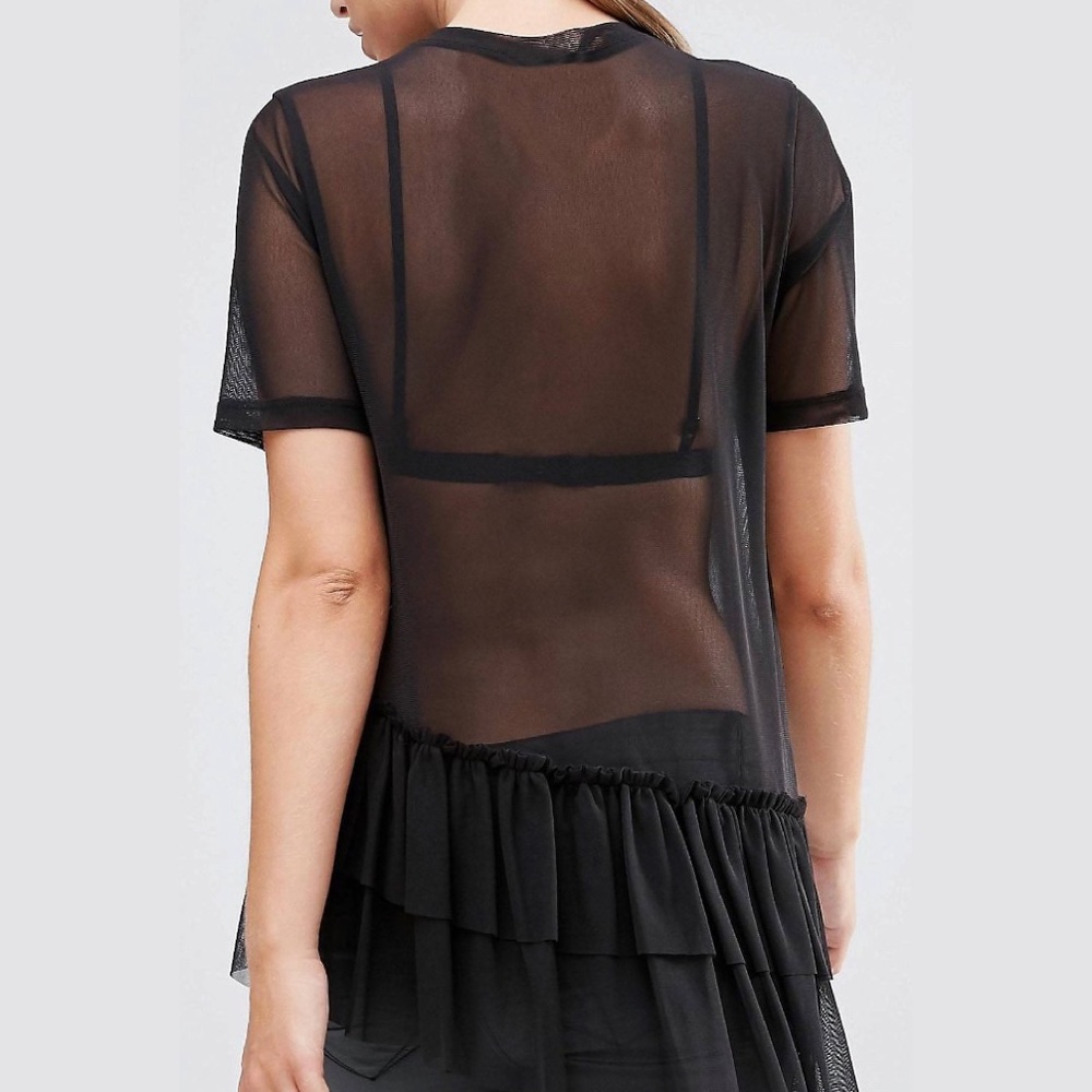 ASOS Layered Ruffled Hem Shirt - Picture 4 of 6